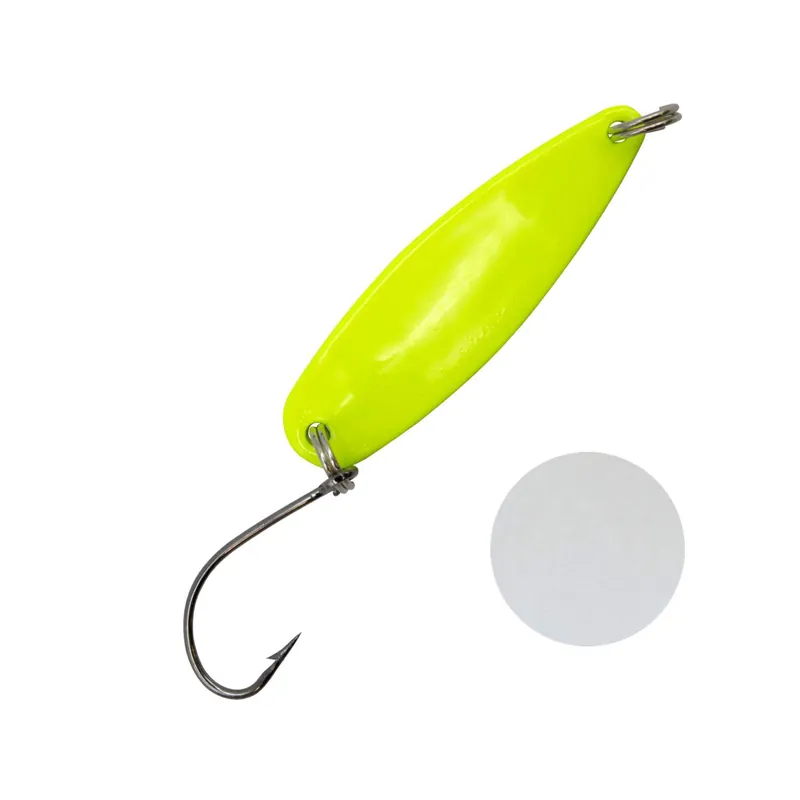 Troutlook Forellen Spoon Salmonizer Farbe: White-Yellow UV