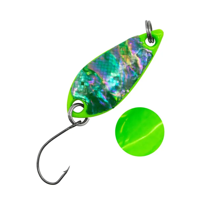 Troutlook Forellen Spoon Perlmutt Farbe: green/green | Gewicht: 1,8g