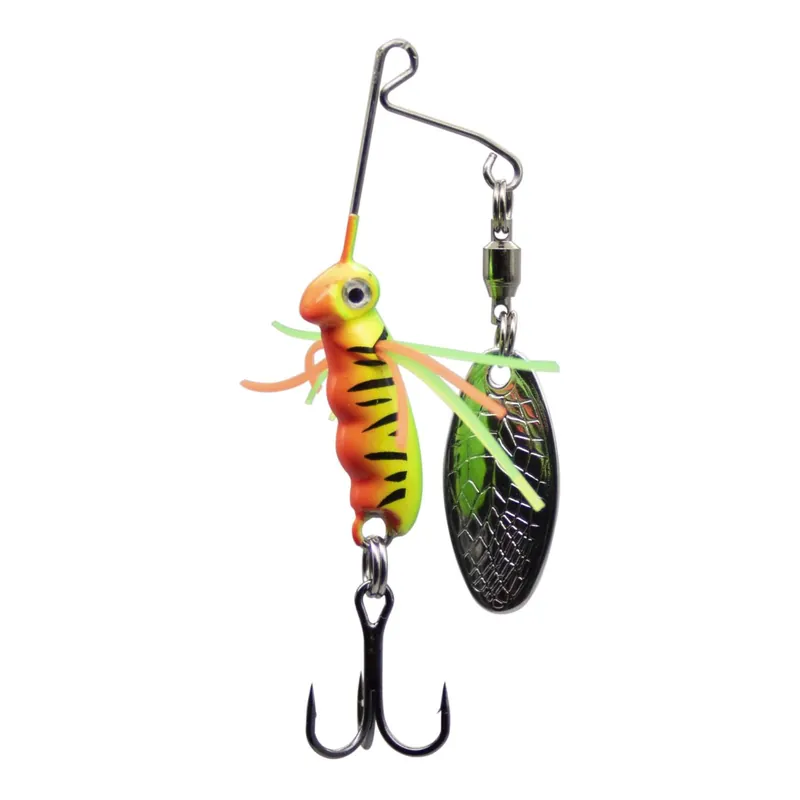 SPRO Micro Larva Spinnerbait - Mini Spinnerbait Farbe: Firetiger | Ausführung: Drilling
