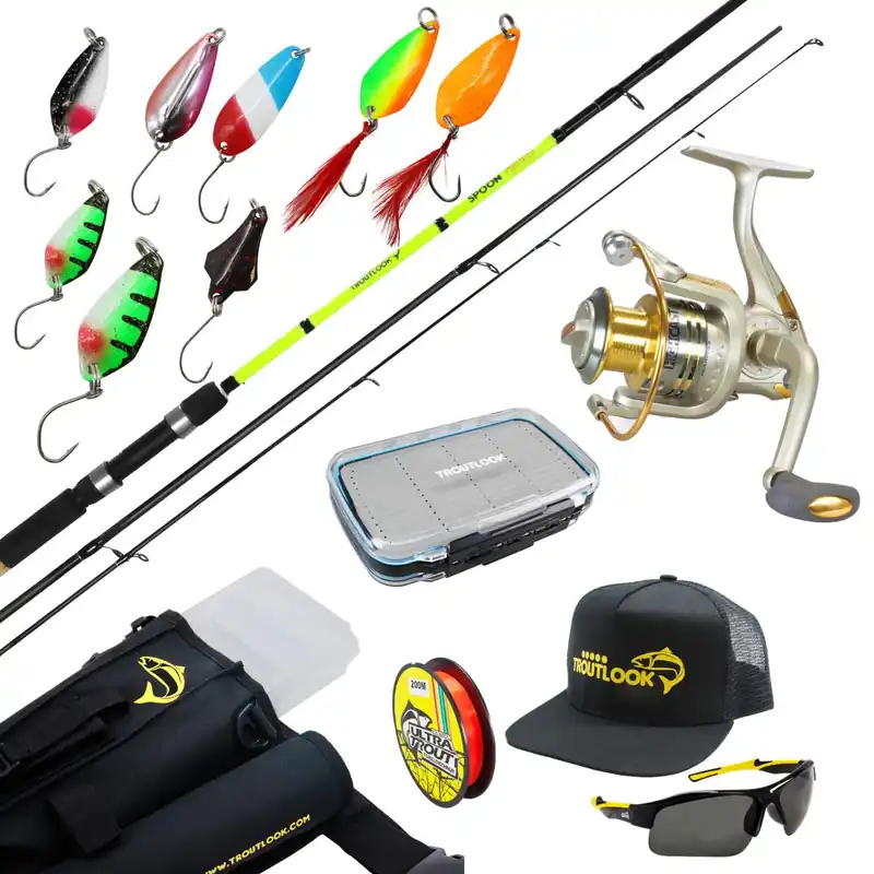 Troutlook Big Trout Set,Forellen Angelset Troutlook Big Trout Forellenset Rute Rolle Schnur Zubehör