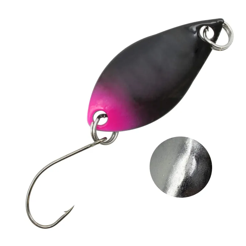 Troutlook Forellen Spoon Leaf Farbe: black/pink