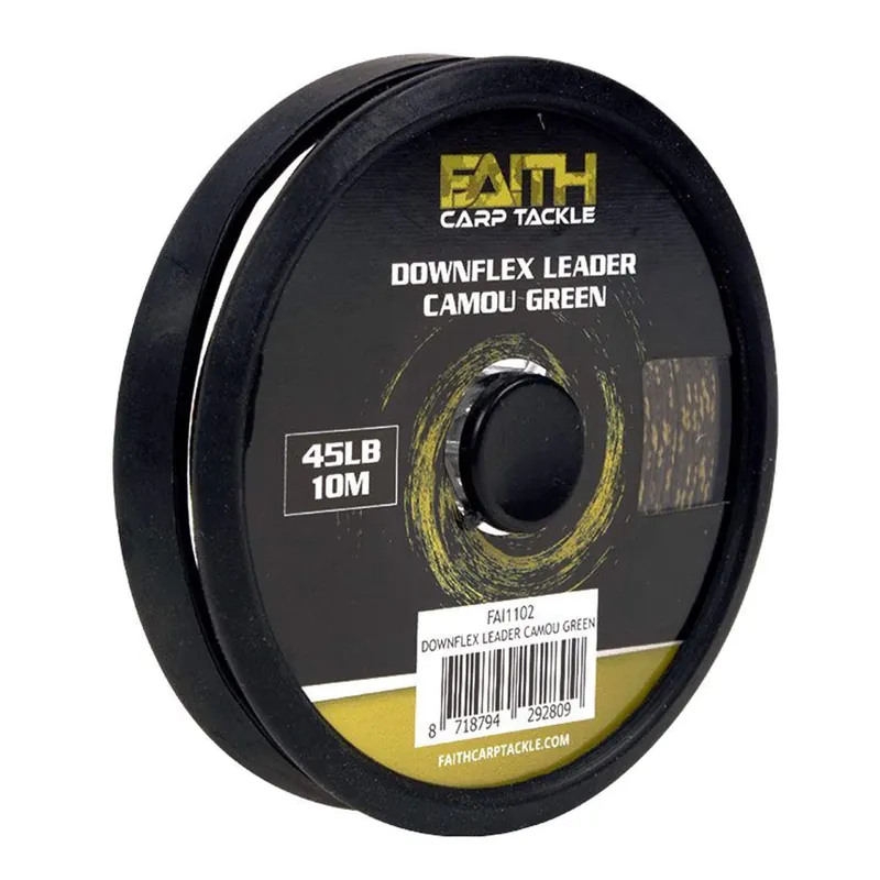Faith Downflex Leader 45lb 10m Camo Green