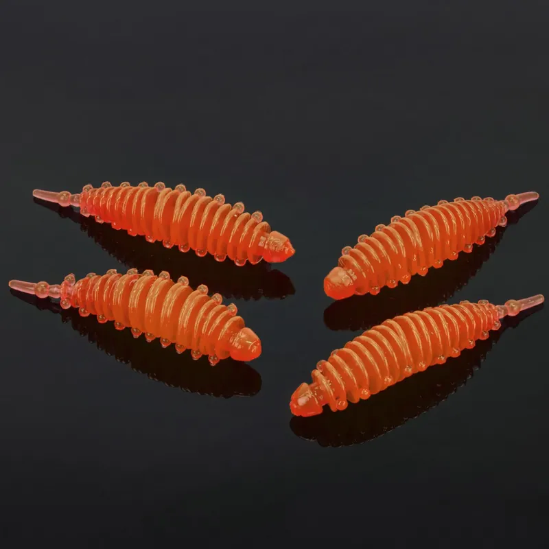 Troutlook Shaky Worms - Forellengummi Farbe: Neon Orange