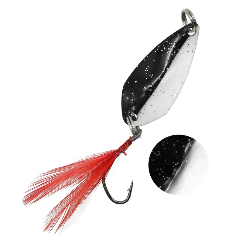 Troutlook Forellenkelle Spoon im Federkleid Farbe: black/white