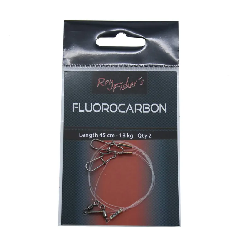 Roy Fishers Fluorocarbon Vorfach Pike mit Wirbel und Karabiner