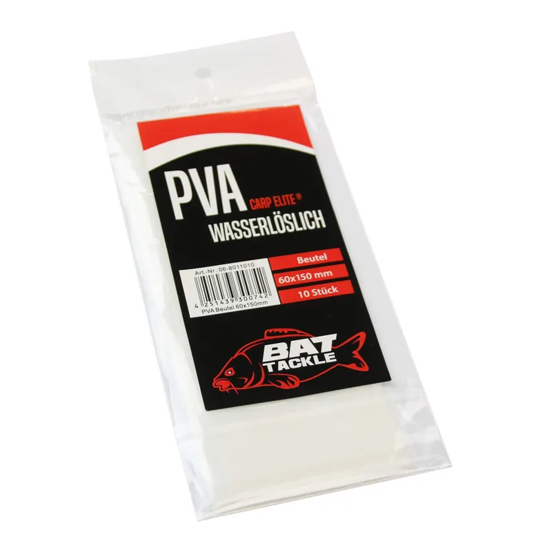 BAT-Tackle Carp Elite® Wasserlösliche PVA Beutel Größe: 60x150mm