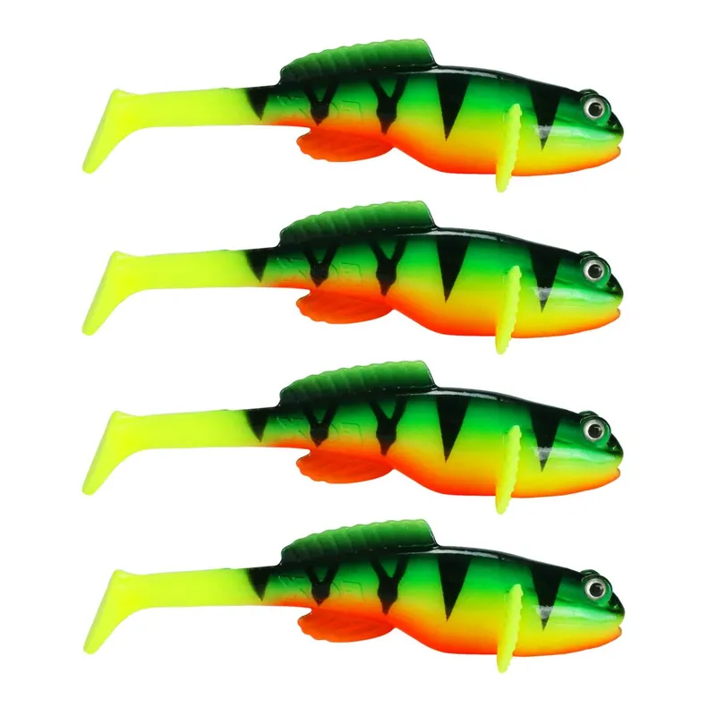 Fox Rage Grondle Wobble Grundel Gummifisch 10cm Firetiger UV Farbe: Firetiger UV