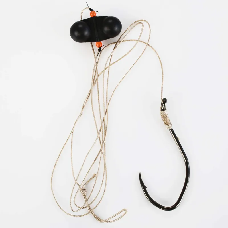 Krawaller Aal- Bait Vorfach/Einzelhaken Gr. 6/0 mit Rattler 100cm
