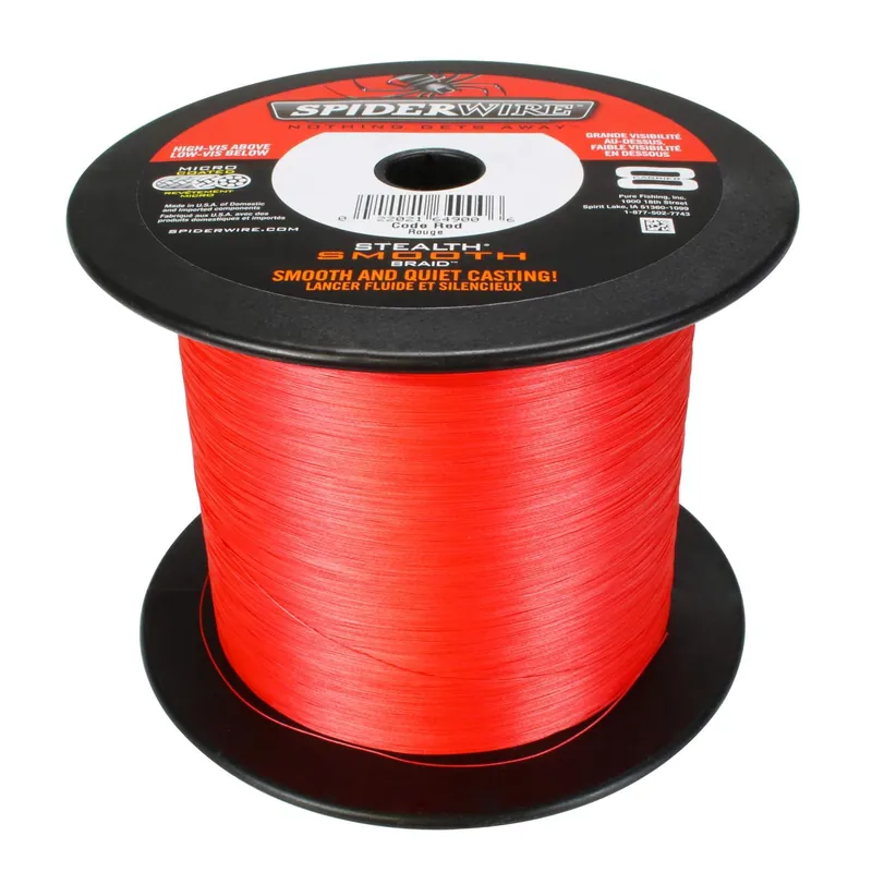 Spiderwire Stealth Smooth 8 Red 50m von der Großspule - Angelschnur