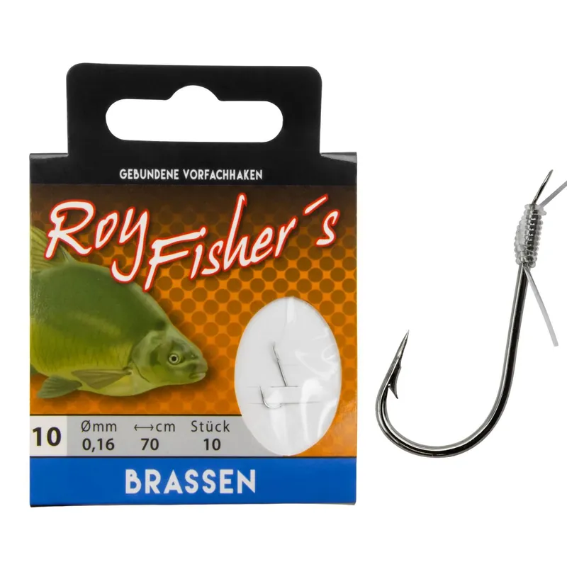 Roy Fishers Gebundene Vorfachhaken Brassen Größe: 10