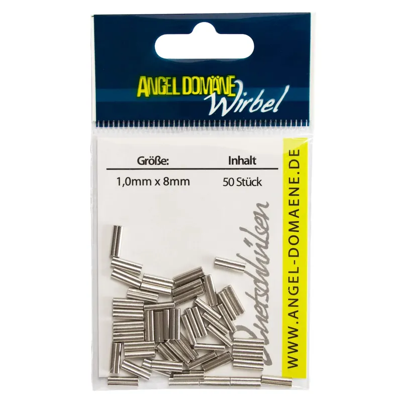 Angel Domäne Hochleistungs Doppel Quetschhülsen Größe: 1,0x8mm
