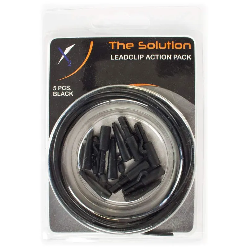 The Solution Leadclip Action Pack mit Einhängeclips für Bleie 16 Teile schwarz Farbe: schwarz