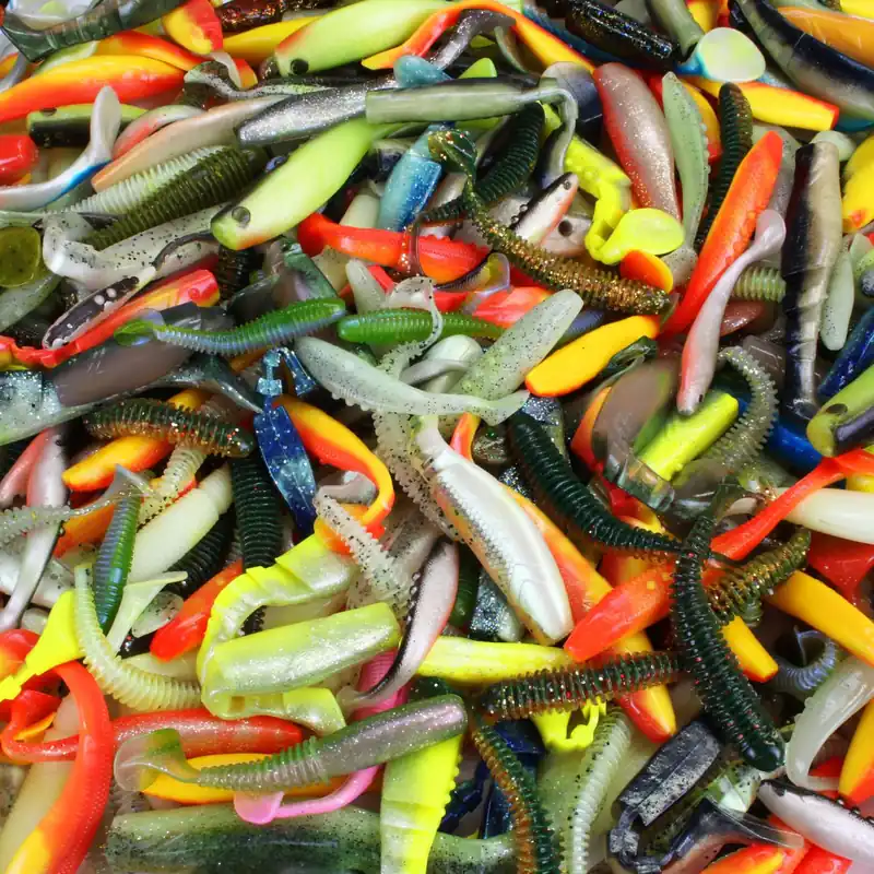 Angel Domäne Action Shad Gummifisch Sortiment - ca. 100 Stück