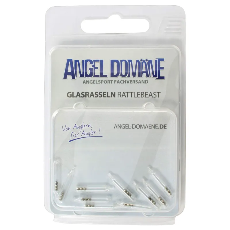 Angel Domäne Glasrasseln Rattlebeast 18x3mm 10 Stück Größe: 20x3mm