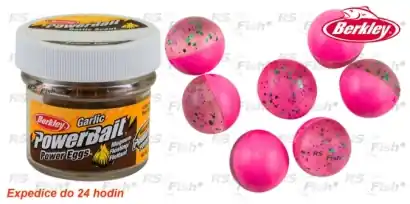 Lachsrogen Berkley PowerBait Floating Eggs Garlic - Pink