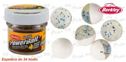 Lachsrogen Berkley PowerBait Floating Eggs Garlic - White