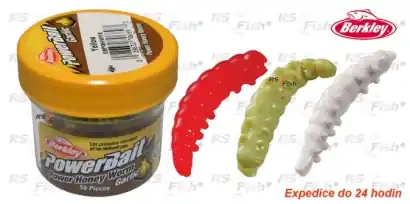 Wespenlarven Berkley PowerBait Honey Worms Garlic