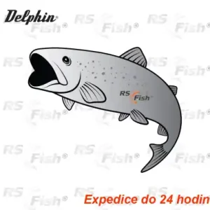 Aufkleber Delphin - Forelle Silber