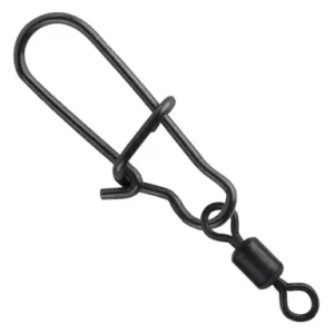 Wirbel mit Karabiner SPRO Matt Black Easy Snap + Rolling Swivel