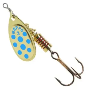 Spinner Mepps Comet Decoree - farbe gold / blau punkte
