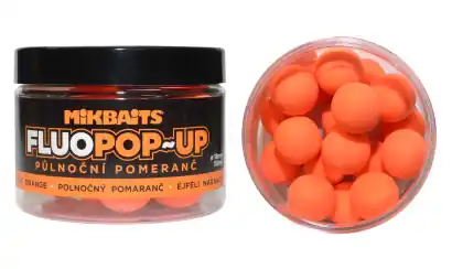 Boilies Mikbaits Mikbaits Fluo Pop-Up - Mitternachtsorange - 18 mm