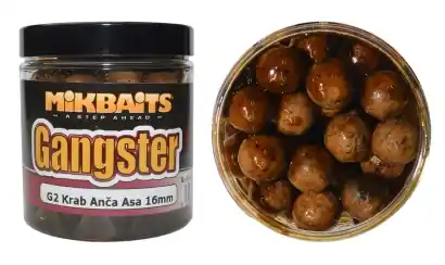 Boilies im dip Mikbaits Gangster G2 - Krabbe / Sardellen - 16 mm