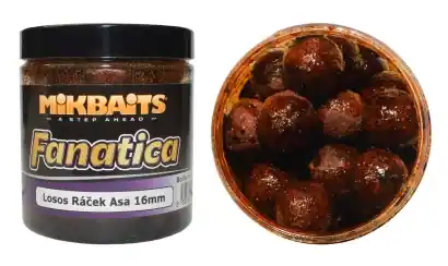 Boilies im dip Mikbaits Fanatica - Lachs / Krebse Asa - 16 mm