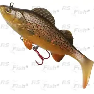 Ripper DAM Effzett Natural Perch Paddle Tail - farbe Brown Trout