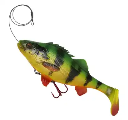 Ripper Savage Gear 4D Line Thru Perch Shad - farbe Firetiger