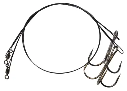 Stahlvorfächer York 1 x 7 - Drillingshaken - karabiner