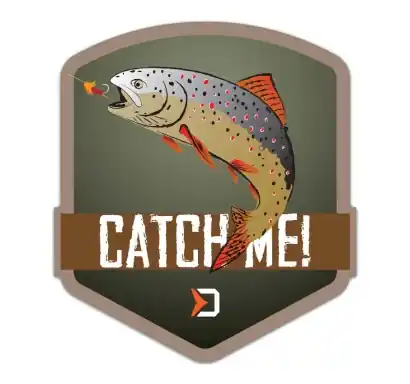 Aufkleber Delphin Catch Me! - Forelle