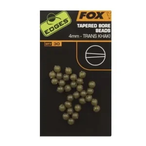 FOX EdgesTapered Bore Beads 4 mm Trans Khaki CAC557