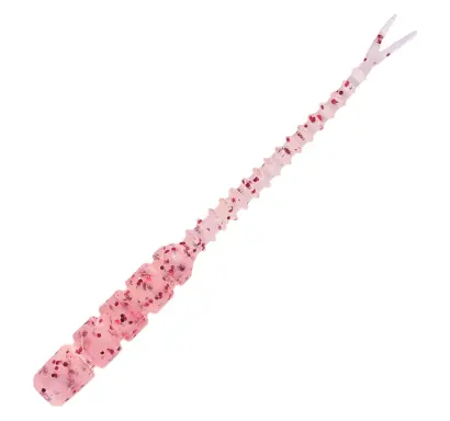 Mustad AJI Worm - Bachi - Bachi - farbe Clear Red Glitter (MAJI-BCI-2-3)