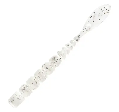 Mustad AJI Worm - Fla - Fla - farbe Clear Silver Glitter (MAJI-FLA-2-2)