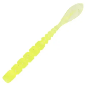 Mustad AJI Worm - Fla - Fla - farbe UV Clear Chatreuse (MAJI-FLA-2-5)