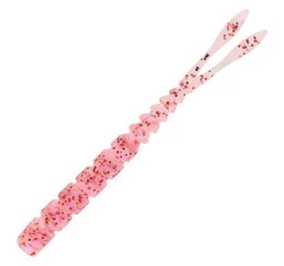 Mustad AJI Worm - Pilo - Pilo - farbe Clear Red Glitter (MAJI-PILO-2-3)