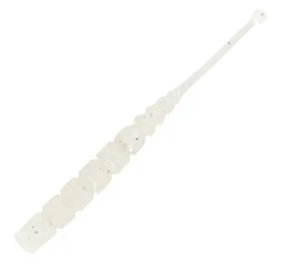 Mustad AJI Worm - Plu - Plu - farbe White Glow Glitter (MAJI-PLU-2-7)