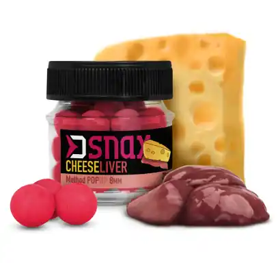 Boilies Delphin D SNAX POP - Käse / Leber