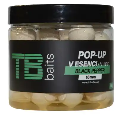 Boilies TB Baits POP-UP Black Pepper + NHDC - Ø 12 mm