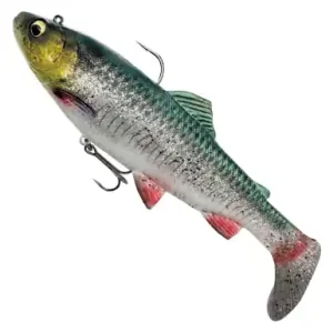 Ripper Savage Gear 4D Trout Rattle Shad - farbe Green Silver