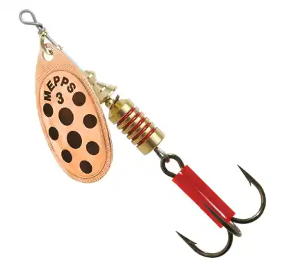 Spinner Mepps Aglia Decoree - farbe kupfer / schwarz punkte