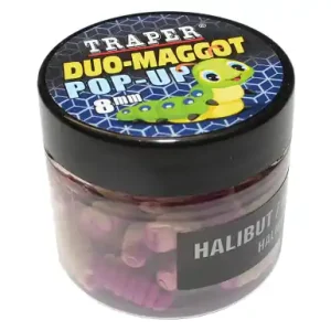 Boilies Traper DUO-Maggot Pop-Up - Tintenfisch / Orange