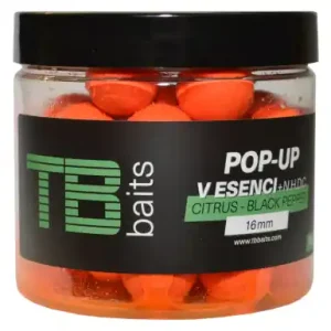 Boilies TB Baits POP-UP Citrus Black Pepper + NHDC - Ø 16 mm