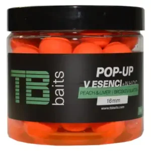 Boilies TB Baits POP-UP Peach & Liver + NHDC - Ø 16 mm