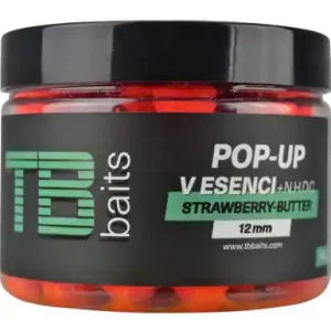 Boilies TB Baits POP-UP Strawberry Butter + NHDC - Ø 16 mm