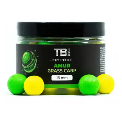 Boilies TB Baits POP-UP Graskarpfen + NHDC - Ø 16 mm