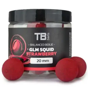 Balanced boilies TB Baits + attraktor - GLM Squid Strawberry - Ø 24 mm