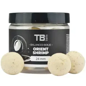 Balanced boilies TB Baits Balanced White Edition + atraktor - Orient Shrimp - Ø 24 mm