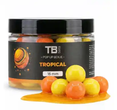 Boilies TB Baits POP-UP Tropical + NHDC - Ø 16 mm