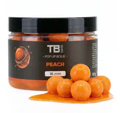 Boilies TB Baits POP-UP Peach + NHDC - Ø 12 mm